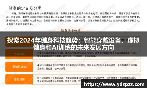 探索2024年健身科技趋势：智能穿戴设备、虚拟健身和AI训练的未来发展方向